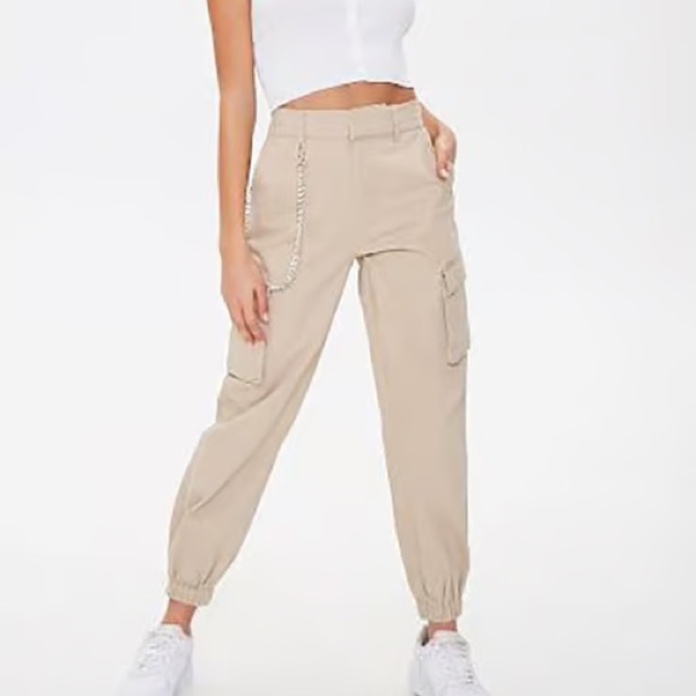 Forever 21 Khaki Cargo Pants